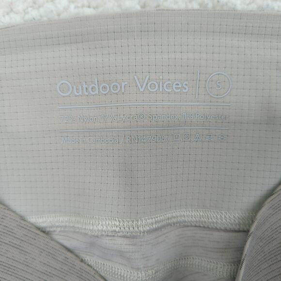 Outdoor Voices Gray Tan Stripe‎ Cropped Leggings Women's Size Small - Picture 7 of 7
